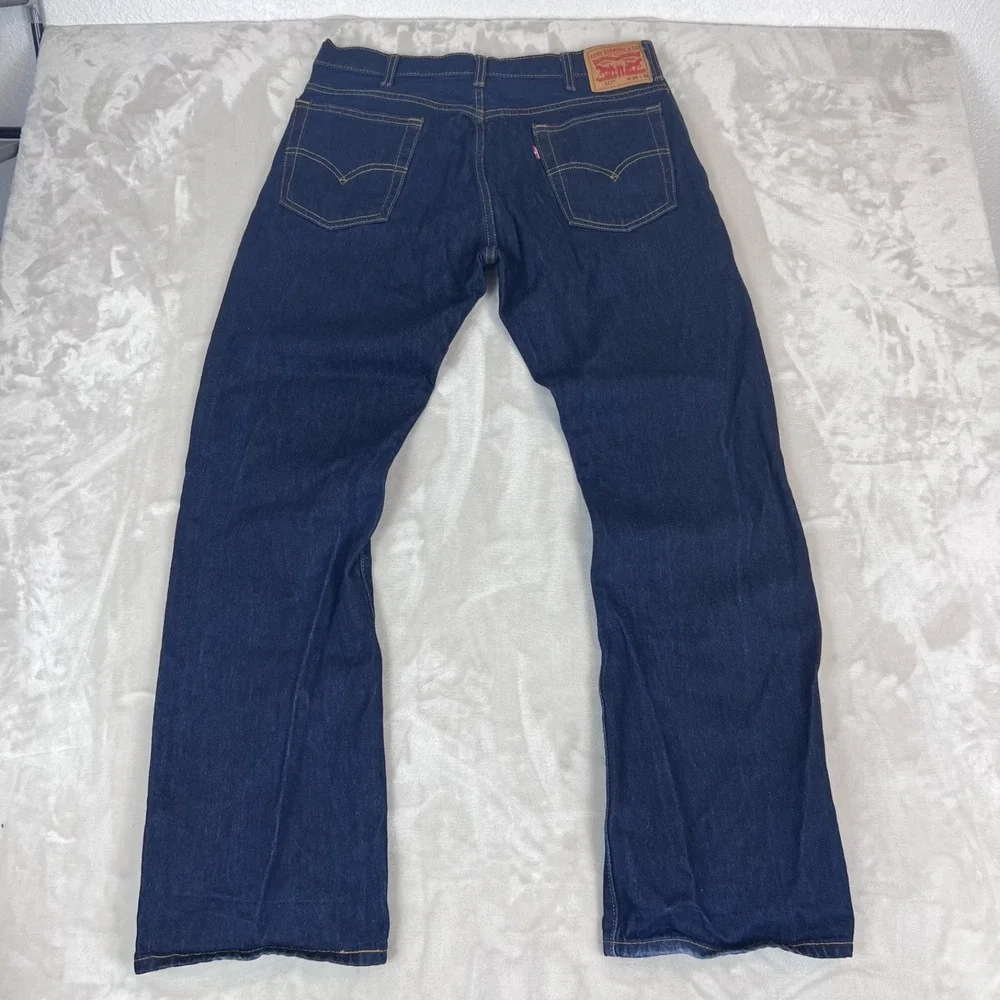 Levis 517 Jeans Mens 36x34 Blue Denim Bootcut Workwear Western Americana Casual